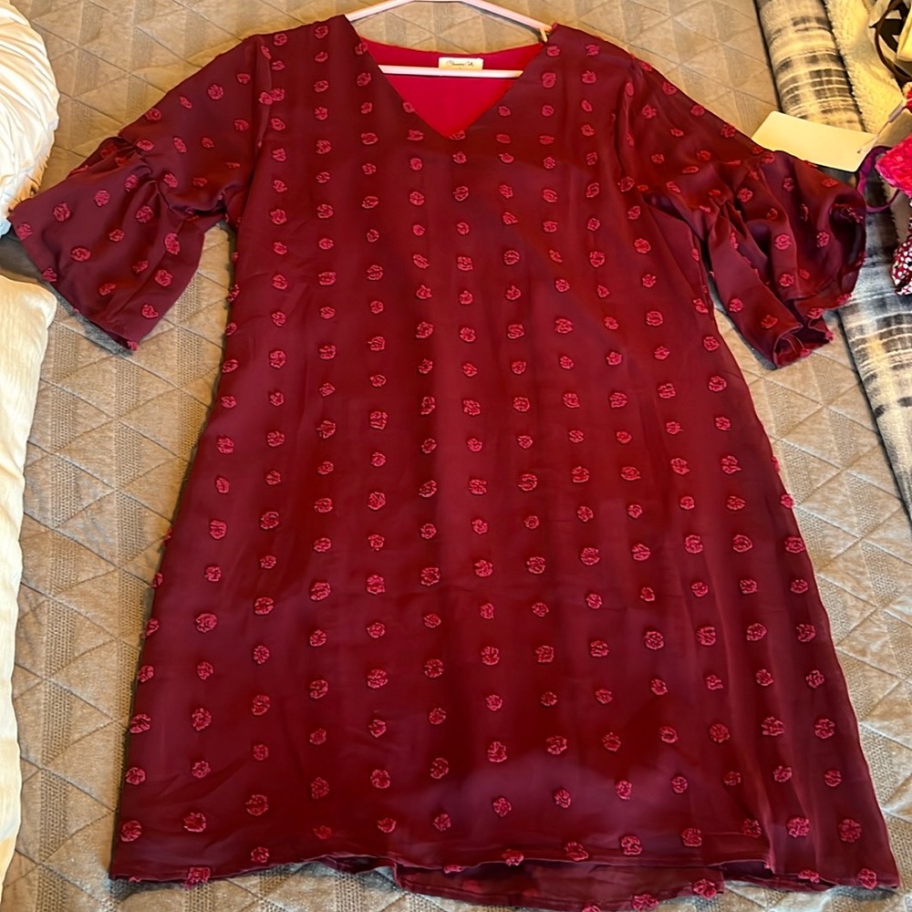maroon dress